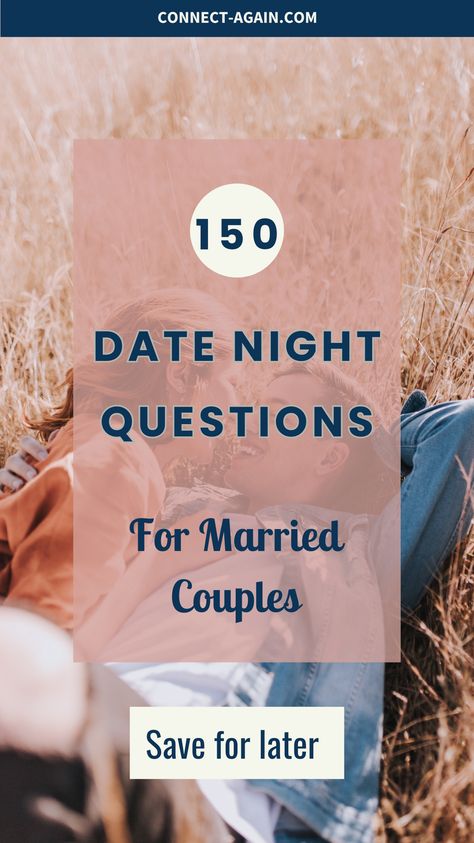 Are you ready for the best date night questions for couples to reconnect? In this blog post, you'll find deeper conversation starters for couples and access to a free download of the date night questions! Save for later and follow for more happy marriage tips. Marriage Date Night Questions, Date Night Conversation Marriage, Questions For Date Night, Date Questions For Married Couples, Date Night Questions For Married Couples, Questions For Couples To Reconnect, Date Night Conversation Starters, Conversation Topics For Couples, Questions For Married Couples