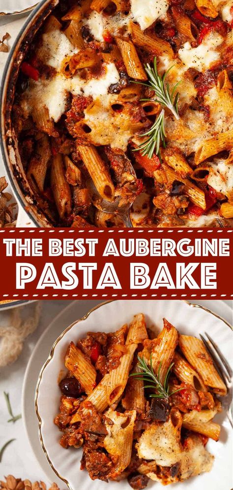 Aubergine Ragu, Pasta With Aubergine, Aubergine Pasta, Aga Recipes, Meatless Pasta, Aubergine Recipe, Eggplant Pasta, Hearty Comfort Food, Baked Eggplant