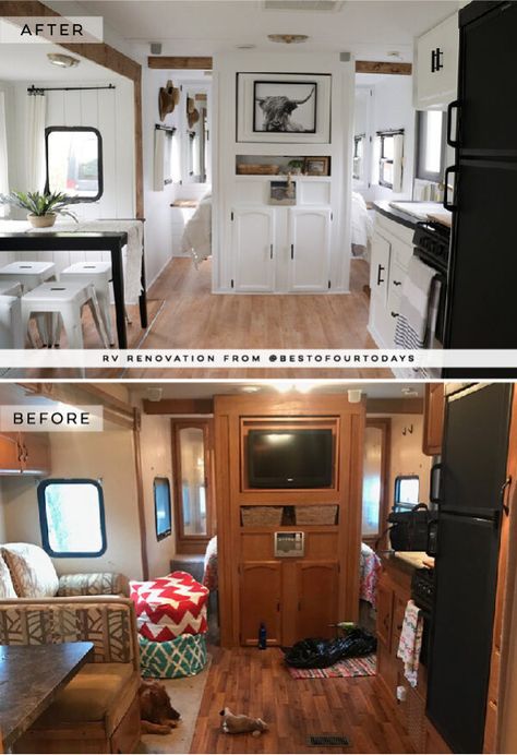 Motor Home Interior, Husbil Makeover, Motorhome Remodel, Rv Redo, Glamper Camper, Wohne Im Tiny House, Rv Interior Remodel, Camper Trailer Remodel, Trailer Decor