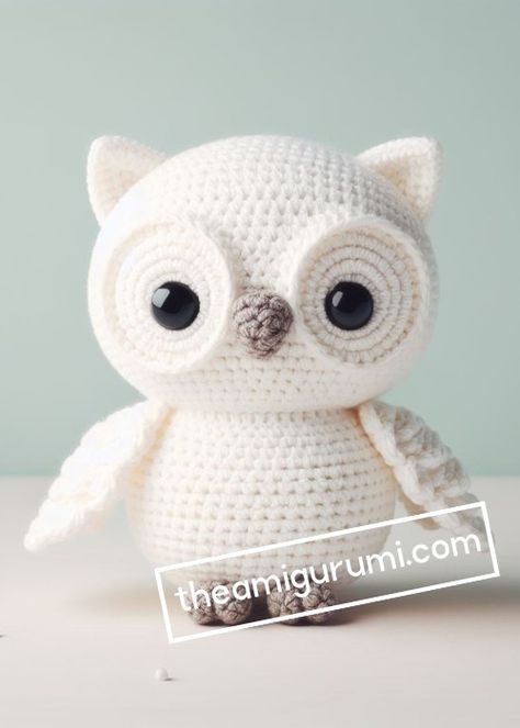 Crochet Hedwig Pattern Free, Easy Crochet Owl Pattern Free, Owl Pattern Crochet, Crocheted Owls Free Patterns, Crochet Owls Free Patterns, Small Easy Crochet Animals Free Patterns, Free Crochet Owl Patterns, Amigurumi Owl Free Pattern, Easy Crochet Amigurumi Free Patterns