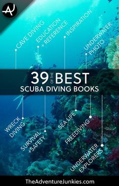 39 Of The Best Scuba Diving Books Of All Time – Scuba Diving Tips for Beginners – Scuba Diving Articles for Learning and Training via @theadventurejunkies Scuba Pictures, Scuba Diving Quotes, Diving Quotes, Scuba Diving Certification, Future Library, Scuba Diving Photography, Kayaking Tips, Thrill Seeking, Scuba Diving Equipment