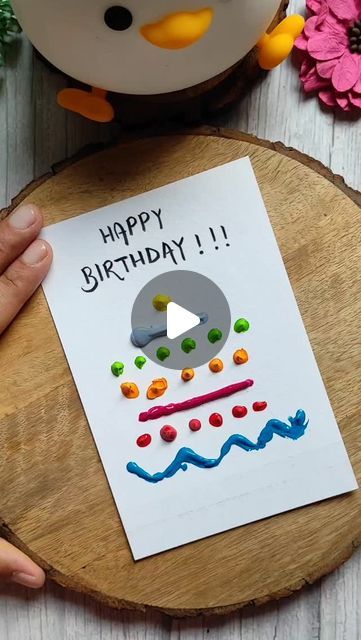 Sania Fatima on Instagram: "someone's birthday is coming!! 🎂
. 
. 
. 

#birthday #cake #squeegee #reels #trendingreels #trending #reelsvideo #explorepage" Squeegee Painting, Christmas Gifts To Make, Halloween Activities For Kids, Gift Bouquet, Kids Birthday Cards, Birthday Cards Diy, Crafts For Girls, Halloween Activities, Christmas Crafts For Kids