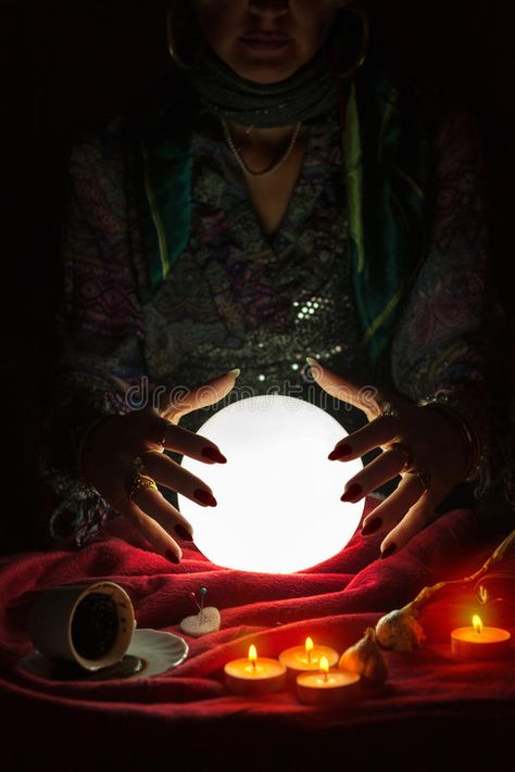 Hands On Crystal Ball, Crystal Ball Fortune Teller, Hands Over Crystal Ball, Crystal Ball Pose Reference, Magic Ball Aesthetic, Palm Reader Aesthetic, Fortune Teller Painting, Fortune Telling Aesthetic, Crystal Ball Hands