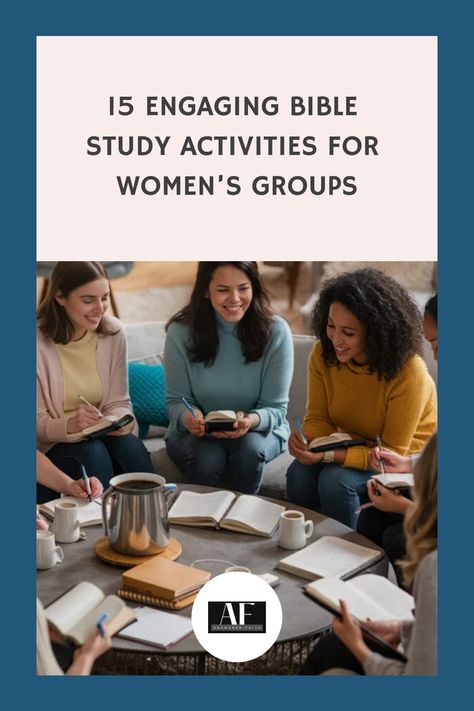 Women sitting in a circle, smiling and reading Bibles during a study group. Women Bible Study Activities, Women’s Small Group Ideas, Fun Bible Study Activities For Women, Bible Group Activities, Womens Bible Study Activities, Ladies Bible Study Ideas, Bible Study Activities For Women, Bible Study Ideas For Women Small Groups, Womens Bible Study Ideas Activities