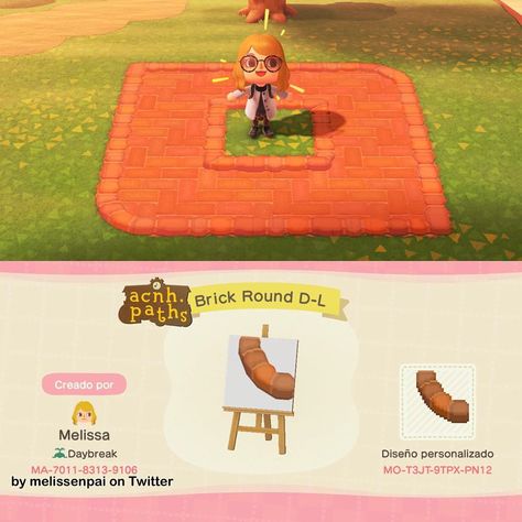 ✨Animal Crossing Patterns ✨ on Instagram: “A matching border for the red brick path! ✨Credit✨ melissenpai on Twitter ✨ Tags ✨ #acnh #animalcrossing #animalcrossingnewhorizons…” Red Brick Path, Animal Crossing Patterns, Brick Border, Fall Borders, Motif Acnl, Brick Edging, Brick Path, Animal Crossing Memes, Acnh Codes