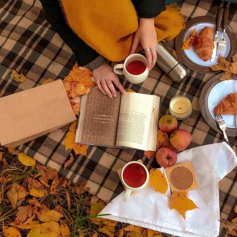 Autumn Picnic Photoshoot, Fall Themed Picnic, Autumn Picnic Aesthetic, Autumnal Picnic, Fall Picnic Photoshoot, Fall Picnic Aesthetic, Picknick Aesthetic, Picnic Aesthetic Ideas, Book Picnic