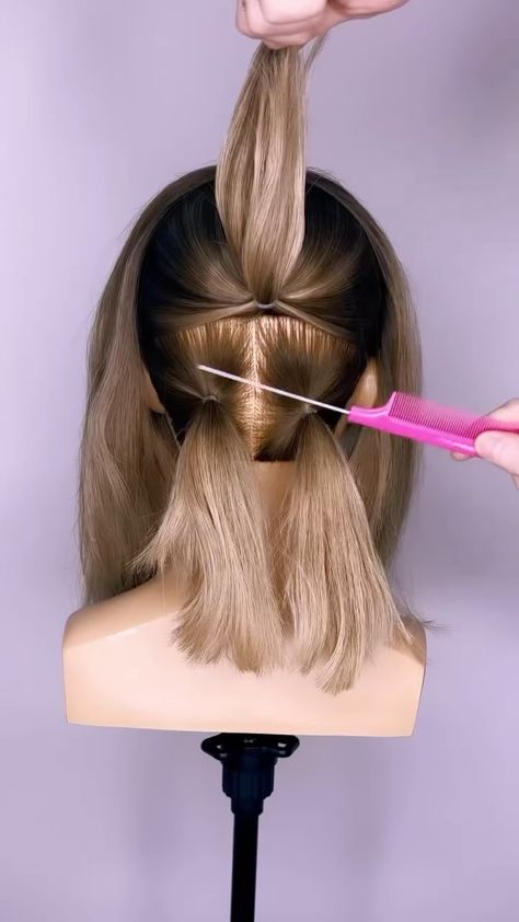 Joseph I'Anson | Do you want to create the viral French roll but you’re faced with short mid-length hair? Well I got you guys covered with my step by step… | Instagram Easy Hairstyles For Short Hair Wedding, Easy Mid Length Updo, High Bun Short Hair, Mid Length Hair Updo Easy, Medium Length Hair Updos Easy, Upstyles For Short Hair, Med Length Hairstyles, Bob Length, Easy Hair Up