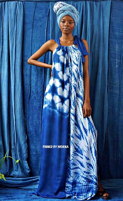 Awa Meite - Mali 🇲🇱. Mali Fashion, Adire Styles, Tie Dye Fashion, Boho Style Outfits, Tie Dye Outfits, Latest African Fashion Dresses, Loose Outfit, African Inspired, African Attire