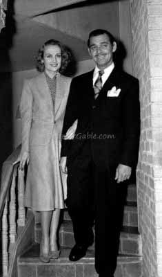 ccarole42w Carole Lombard, Clark Gable, White Photo, Stairs, Hollywood, Actresses, Black And White, White, Black