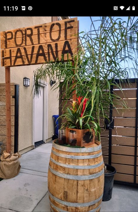 Havana nights. Port of Havana wood sign Havana Nights Welcome Sign, Havana Nights Photo Backdrop, Diy Havana Nights Decor, Havana Nights Party Decorations Ideas, Cuban Theme Party Havana Nights, Havana Nights Party Decorations, Havana Cake, Cuban Party Theme, Havanna Nights Party