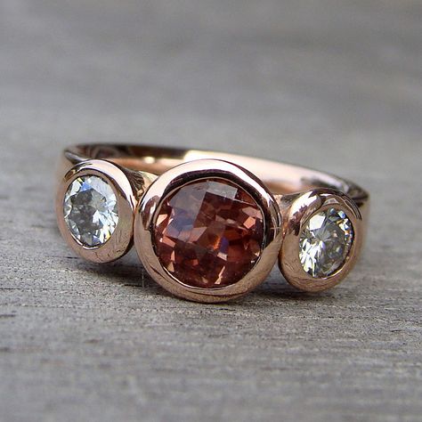 Ancient Roman Jewelry, Bijoux Art Nouveau, Oregon Sunstone, Sun Stone, Diamond Rings Design, Bezel Set Ring, Jewels Rings, 14k Rose Gold Ring, Jewelry Rings Diamond