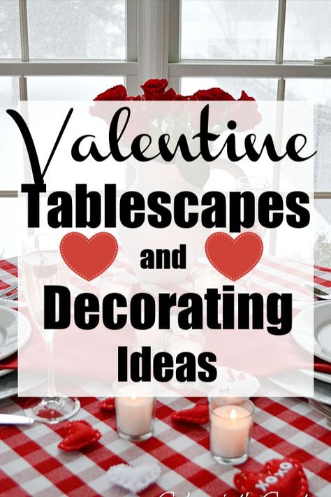 Red checked tablecloth with white plates, candles and hearts. Diy Valentines Table Decor, Table Decor For Valentines Day, Valentine Party Decoration Ideas, Diy Valentine Centerpieces Simple, Valentines Banquet Table Decorations, Valentine’s Day Banquet, Valentines Table Centerpiece Ideas, Valentine's Table Decor, Simple Valentine Centerpieces