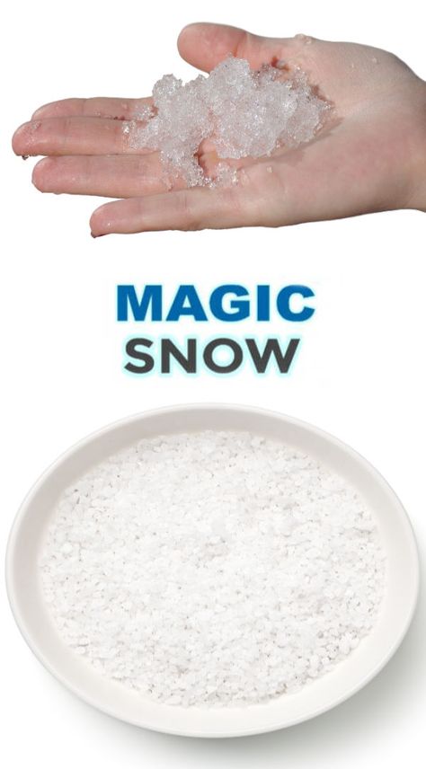 Snow Recipe, Homemade Snow, Experiments For Preschoolers, Frozen Crafts, Play Snow, How To Make Magic, Fluffy Snow, Make Snow, Winter Science