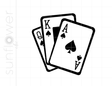 Poker Hand Tattoo, Playing Cards Drawing, Card Tattoo Small, Playing Card Tattoo, Playing Card Tattoos, Cards Tattoo, Necklace Drawing, Internet Icon, Cricut Stencils