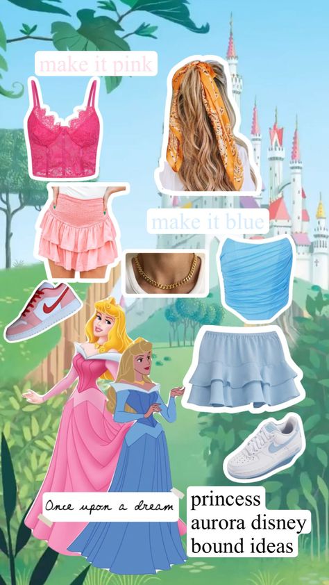 Disneybound Sleeping Beauty, Princess Aurora Disneybound, Arora Disney, Sleeping Beauty Disneybound, Disneyworld Outfit Women, Aurora Disneybound, Disneyworld Outfit, Disney Princess Inspired Outfits, Disneybound Ideas