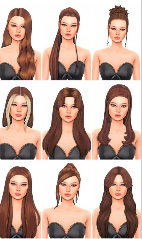 𝒯𝒮𝟦 𝑀𝒶𝓍𝒾𝓈 𝑀𝒶��𝓉𝒸𝒽 𝐻𝒶𝒾𝓇 𝐿𝑜𝑜𝓀𝐵𝑜𝑜𝓀 - Gamingwithprincess Sims 4 Cc Maxis Match Hair Updo, Sims 4 Cc Maxis Match Super Long Hair, Maxis Match Hair Cc, Ts4 Maxis Match Hair, Sims 4 Maxis Match Hair, Maxis Match Hair, Villain Clothing, Sims Outfits, Hair Lookbook