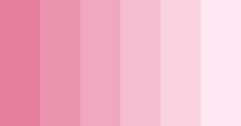 Blush Pink Gradient Color Scheme » Monochromatic » SchemeColor.com Pink Gradient Palette, Blush Pink Palette, Pink Color Pallet, Blush Pink Color Palette, Light Pink Color Palette, Pink Gradient, Pink Colour Palette, Soft Pink Color Palette, Pink Monochrome