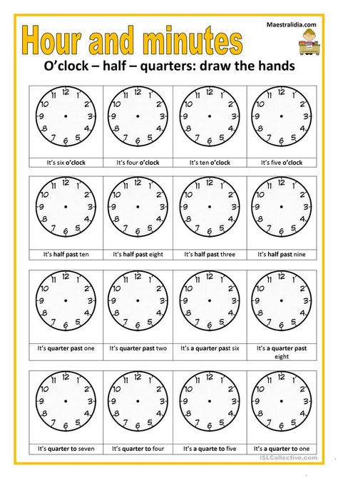 hour and minutes - English ESL Worksheets for distance learning and physical classrooms Time Worksheets Grade 3, Telling Time To The Minute, Elapsed Time Worksheets, Clock Worksheets, Unit Of Time, Telling Time Worksheets, Money Worksheets, Time Worksheets, Math Time