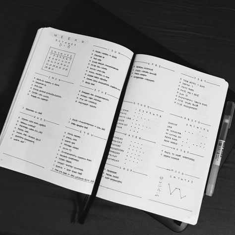 Bullet Journal Weekly Layout, Minimalist Bullet Journal, Bullet Journal Minimalist, Finanse Osobiste, Bullet Journal Page, Bullet Journal 2019, Bullet Journal Spreads, Bullet Journal Notes, Weekly Layout