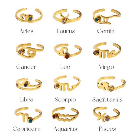 🌌🔮 Wear your sign with pride and let the stars guide you. Check out the link in bio and find your sign! ✨ #AstrologyRing Astrological Jewelry, Astrology Ring, Moon Sign Astrology, Aries And Capricorn, Pisces And Capricorn, Scorpio And Capricorn, Libra Capricorn, Zodiac Rings, Rangoli Designs Flower