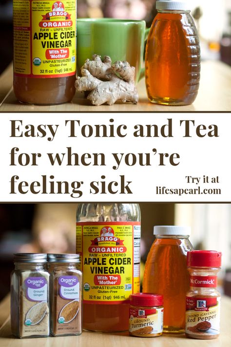 Try these simple recipes for a natural immune boosting tonic or tea. Get the recipes at Life's A Pearl. Sick Tea Recipes, Recipes For Sickness, Sick Tea, Sick Food, Ginger Beer Recipe, Healthy Beverages, Tonic Recipe, Sick Remedies, Natural Sleep Remedies