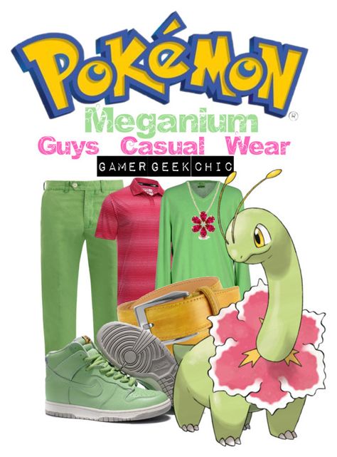 "Pokémon - Meganium" by gamer-geek-chic on Polyvore featuring Hackett, NIKE, pakerson, Lab, mens, men, men's wear, mens wear, male and mens clothing Mens Wear, Geek Chic, Men's Wear, Mens Clothing, Casual Wear, Geek Stuff, Lab, Pokemon, Streetwear Brands