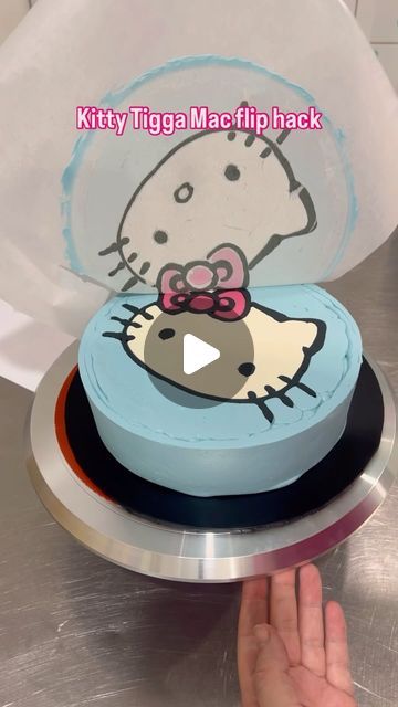 Hello Kitty Cake Decorations, Diy Hello Kitty Cake, Hello Kitty Cake Easy, Kitty Cakes Birthdays, Hello Kitty Birthday Cake Ideas, Tigga Mac, Hello Kitty Heart Cake, Easy Hello Kitty Cake, How To Make A Kitty Cat Cake