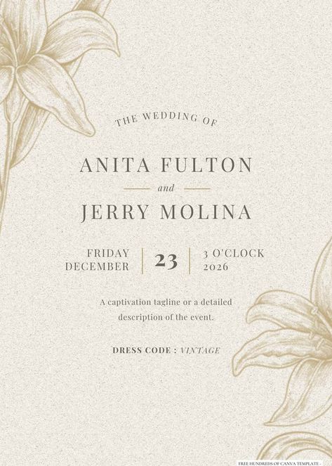 Nice 20+ Vintage Line Drawing Floral Canva Wedding Invitation Templates If you're getting married soon and want your wedding invitations to be unique and memorable, why not try something vintage-inspired? Floral vintage modern wedding invitations are the perfect way to ad... Modern Vintage Wedding Invitations, Vintage Modern Wedding, Line Drawing Floral, Free Wedding Cards, Drawing Floral, Canva Wedding, Wedding Dress Silhouette, Boho Invitations, Classic Invitation