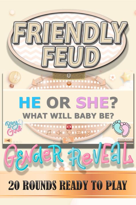 Funny Gender Reveal Ideas, Fun Gender Reveal Games, Gender Reveal Ideas For Family, Simple Gender Reveal Ideas, Family Gender Reveal, Funny Gender Reveal, Unique Baby Shower Games, Simple Gender Reveal, Family Feud Game