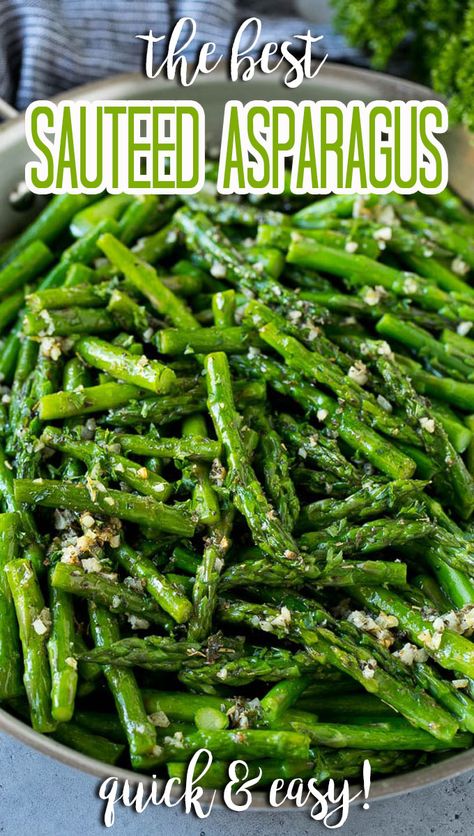 This sauteed asparagus is tender asparagus stalks cooked in butter, garlic and an assortment of herbs. Asparagus On The Stove, Tender Asparagus, Sauteed Asparagus, Easy Asparagus Recipes, Saute Asparagus, Asparagus Recipes Baked, Asparagus Recipes Roasted, How To Cook Asparagus, Veggie Side Dishes