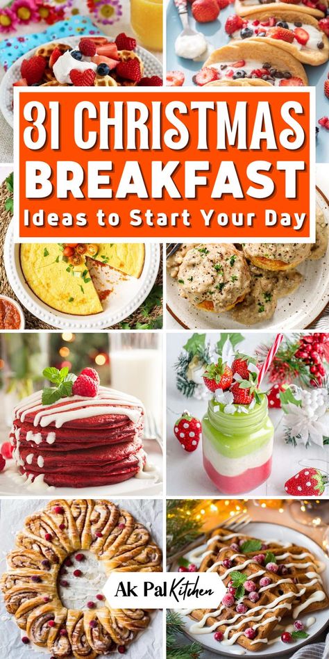 Get ready for a delightful Christmas morning with our make ahead Christmas breakfast ideas! From holiday brunch recipes to easy breakfast casseroles, discover holiday morning meals that will make your day special. Whether it’s a traditional Christmas breakfast or a healthy option, we have you covered. Explore creative Christmas brunch ideas and start your family’s breakfast traditions. Enjoy the season with our yuletide breakfast spreads and seasonal breakfast delights. Simple Christmas Morning Breakfast, Quick Christmas Breakfast, Fun Christmas Morning Breakfast, Xmas Breakfast Board, Xmas Brunch Ideas Families, Christmas Breakfast Baked Goods, Christmas Crepes Breakfast, Christmas Eve Breakfast Ideas Families, Christmas Brunch Ideas Make Ahead