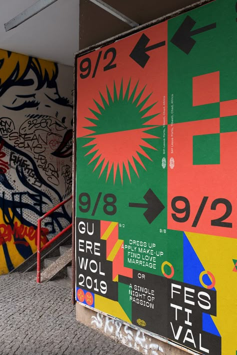 Guerewol Festival 2019 - by Kenneth Kuh / Core77 Design Awards Festival Logo, Airport Design, Retro Graphic Design, Creative Box, Event Branding, Festival Design, Festival Posters, Logo Mark, Art Festival