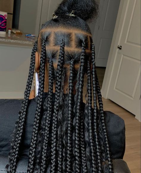 Big Jumbo Knotless Braids, Jumbo Knot Less Box Braids, X Large Knotless Box Braids, Big Knotless With Curls, Large Medium Knotless Braids, Big Knotless Box Braids With Curls, Jumbo Knotless Box Braids With Curls, Big Knotless Braids, Big Knotless Box Braids