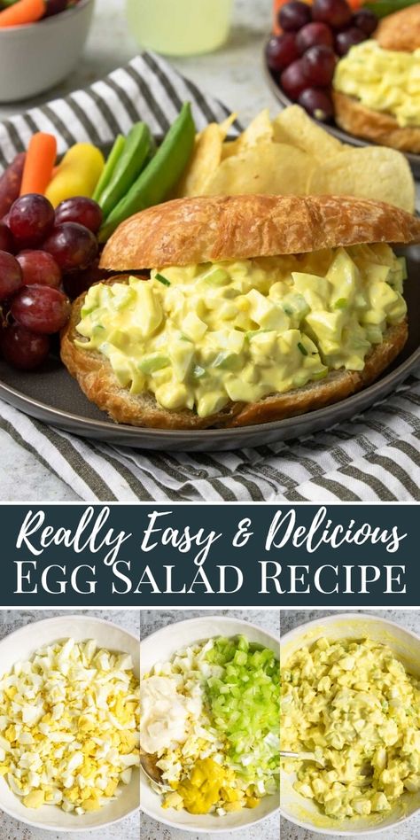 Recipe For Egg Salad, Egg Salad Recipe With Relish, Egg Salad Recipe Easy, Egg Salad Recipe Healthy, Egg Salad Sandwich Recipe, Best Egg Salad Recipe, Celery Recipes, Easy Egg Salad, Classic Egg Salad