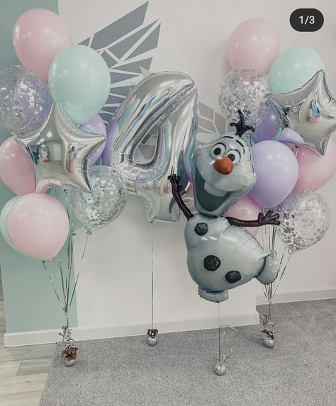 Frozen 4th Birthday Party, Elsa Balloon, Frozen 3rd Birthday, Frozen Themed Birthday Cake, Frozen Balloons, Rodjendanske Torte, Birthday 4, Personalized Balloons, Birthday Party Planning