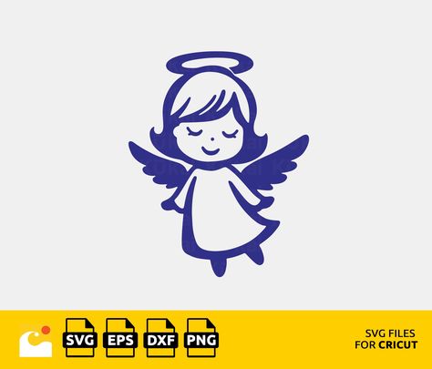 Introducing our charming Angel Girl SVG - the perfect addition to your crafting needs! This versatile digital design is compatible with your Cricut machine, making it easy to create heavenly projects. With its delicate wings and adorable halo, this angelic girl SVG allows you to personalize a wide range of crafts, from t-shirts to home decor. Ideal for creating gifts, party decorations, or simply adding an angelic touch to your DIY projects, this SVG file is a must-have for crafters of all skill Cricut Angel, Angel Outline, Angel Icon, Angel Svg, Angel Vector, Baby Frame, Angel Girl, Laser Cnc, Angel Christmas