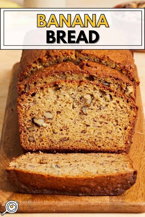 Homemade Banana Bread Homemade Banana Bread Recipe, Best Banana Bread Recipe, Banana Walnut Bread, The Best Banana Bread, Banana Bread Ingredients, Banana Bread Recipe Moist, Homemade Banana Bread, Budget Bytes, Moist Banana Bread