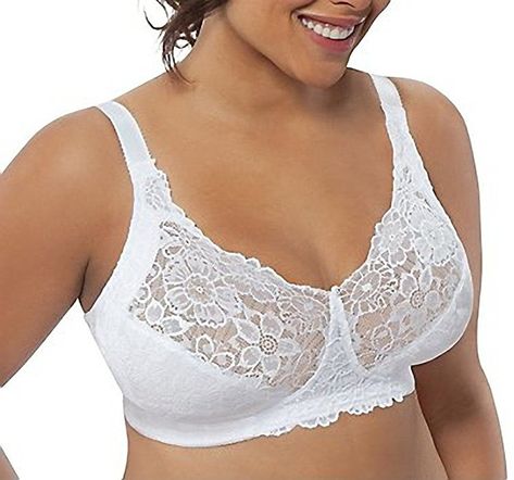 Just My Size Women's Comfort Lace Hidden Shapers Bra, White, 46DD at Amazon Women’s Clothing store: Bras Body Bra, Plus Lingerie, Just My Size, Bralette Crop Top, Comfortable Bras, Bra Style, Plus Size Bra, Womens Bras, My Size