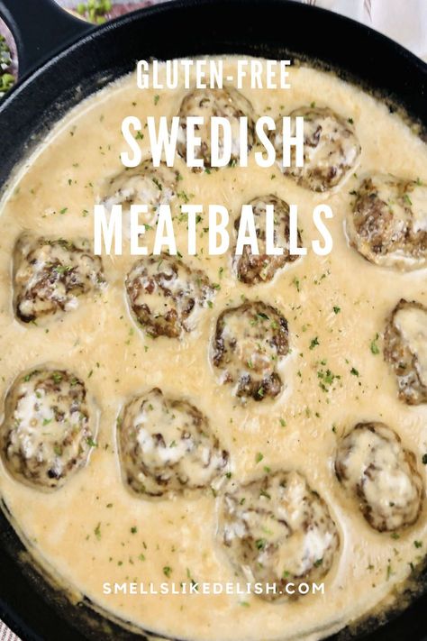 Gluten Free Swedish Meatballs, Creamy Swedish Meatballs, Swedish Meatball Sauce, Beef And Pork Meatballs, Classic Savory, Meatball Recipes Crockpot, Gluten Free Meatballs, Meatballs And Gravy, Beef And Pork