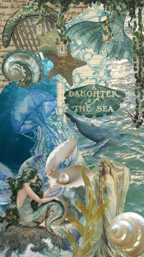 #mermaidcore #wallpaper #wallpapercollage #ocean #oceanaesthetic #mermaid #mermaidaesthetic #collage Mermaid Collage, Brand Inspiration Board, Mermaid Wallpapers, Love Collage, Cute Blue Wallpaper, Cute Summer Wallpapers, Sea Life Art, Water Aesthetic, Mermaid Aesthetic