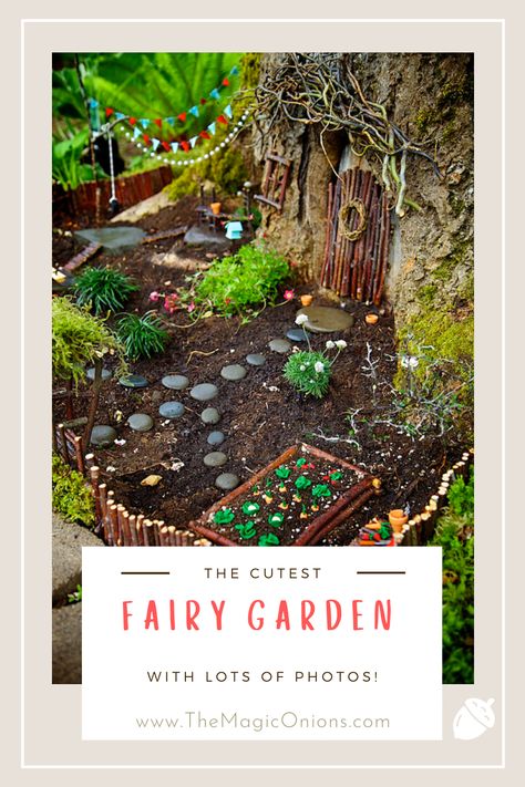 The Cutest Magical Fairy Garden With Lots of Photos. Fairy Garden Under Tree Ideas, Large Fairy Garden Ideas Tree Trunks, Life Size Fairy Garden Backyards, Fairy Garden Pathways Diy, Fairy Garden Inspiration, Forest Fairy Garden, Fairy Garden Under Tree, Fairy Forest Ideas, Fairy Garden Around Tree Base