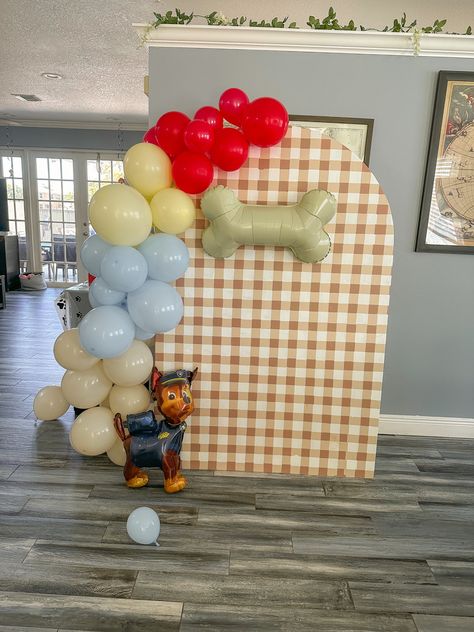 Minimal Paw Patrol Party, Aesthetic Paw Patrol Birthday, Paw Patrol 2nd Birthday Boy, Paw Patrol Birthday Backdrop, Paw Patrol Backdrop, Marshall Paw Patrol Birthday, Bday Themes, Paw Patrol Birthday Theme, Paw Party