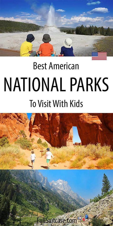 Best National Parks for Kids in the United States of America #nationalparks #familytravel National Parks With Kids, Australia Beaches, Family Vacations Usa, Travel United States, Swag Dress, Rv Destination, National Parks America, Best National Parks, American National Parks