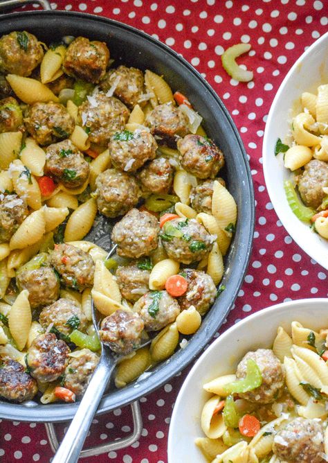 Italian Wedding Soup Pasta Skillet Italian Wedding Soup Pasta, Cheese Soup Recipe, Pasta Skillet, Italian Street Food, Ham Dinner, Italian Weddings, Cheese Soup Recipes, Skillet Pasta, Recipe Italian