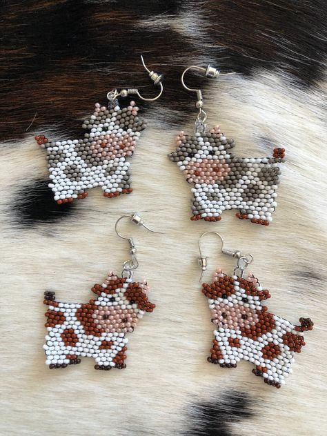 Miyuki Beads Pattern, Pony Bead Crafts, Seed Bead Jewelry Patterns, Beaded Jewelry Earrings, Handmade Beaded Earrings, Art Perle, Beaded Earrings Tutorials, Beaded Earrings Diy, Beading Jewelery