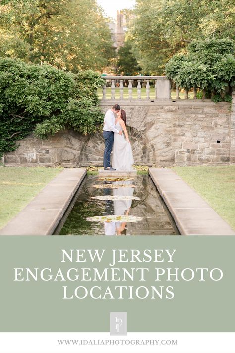 NJ Engagement Photo Locations New Jersey Photoshoot Locations, Engagement Photoshoot Location Ideas, Unique Engagement Photo Locations, New Jersey Engagement Photos, Diy Engagement Photos, Nj Engagement Photos, Indoor Engagement Photos, Fall Engagement Shoots, Creative Engagement Photo