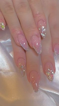 Pretty Gel Nails, Wedding Nails Design, Nail Art Wedding, Bride Nails, Bridal Nails, Prom Nails, Fancy Nails, Gold Nails, Nail Trends