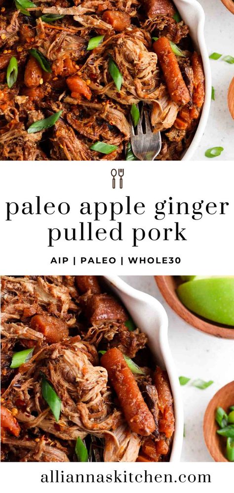 Gluten Free Pulled Pork, Cider Pulled Pork, Apple Cider Pulled Pork, Salads Lunch, Aip Diet Recipes, Nightshade Free Recipes, Bbq Pulled Pork Recipe, Paleo Pork, Autoimmune Paleo Recipes