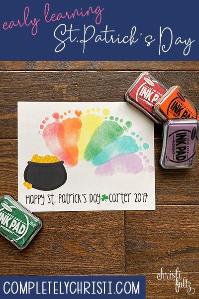 Crafts For Infants, Baby Footprint Crafts, Baby Art Crafts, St Patricks Day Crafts, Saint Patricks Day Art, March Crafts, St Patricks Crafts, Footprint Craft, St Patricks Day Crafts For Kids