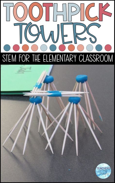 Toothpick Tower, Elementary Stem, Stem Activities Preschool, Modeling Dough, Stem Classes, Stem Elementary, Stem Lab, Just Deal With It, Escape Rooms